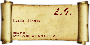 Laib Ilona névjegykártya